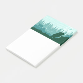 Bären in den Nachhinein der Wildnis Post-it Klebezettel