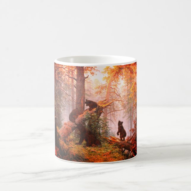 Bären in der Waldkunst Kaffeetasse (Mittel)