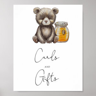 Bären - Karten und Geschenke Babydusche Poster