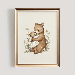 Bären-Kinderzimmer-Druck, Vintage Kinderzimmer-Dru Poster