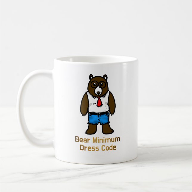 Bären Minimal Funny Office Pub Art Kaffeetasse (Links)