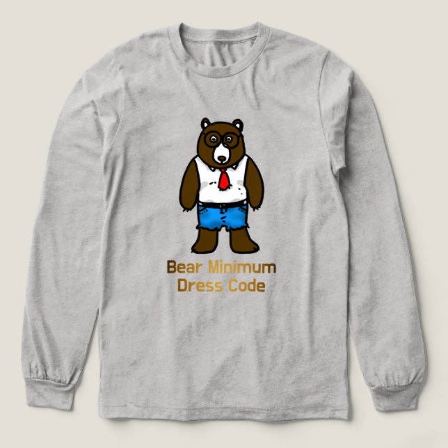 Bären Minimal Funny Office Pub Art Tri-Blend Shirt (Design Vorderseite)