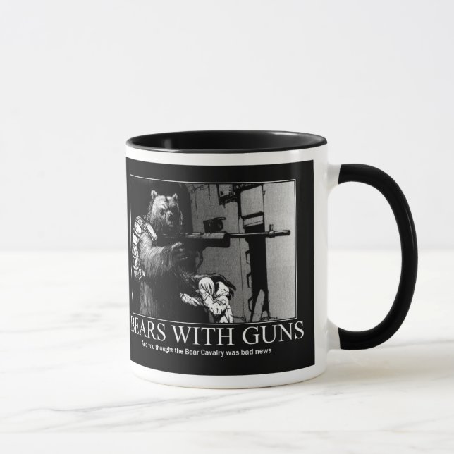 Bären mit Gewehren Tasse (Rechts)