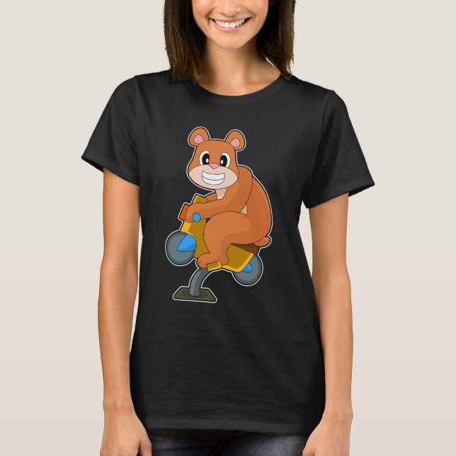 Bären-Motorrad T-Shirt (Vorderseite)
