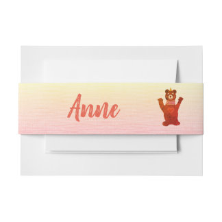 Bären Personalisierte Einladung Belly Bands Einladungsbanderole