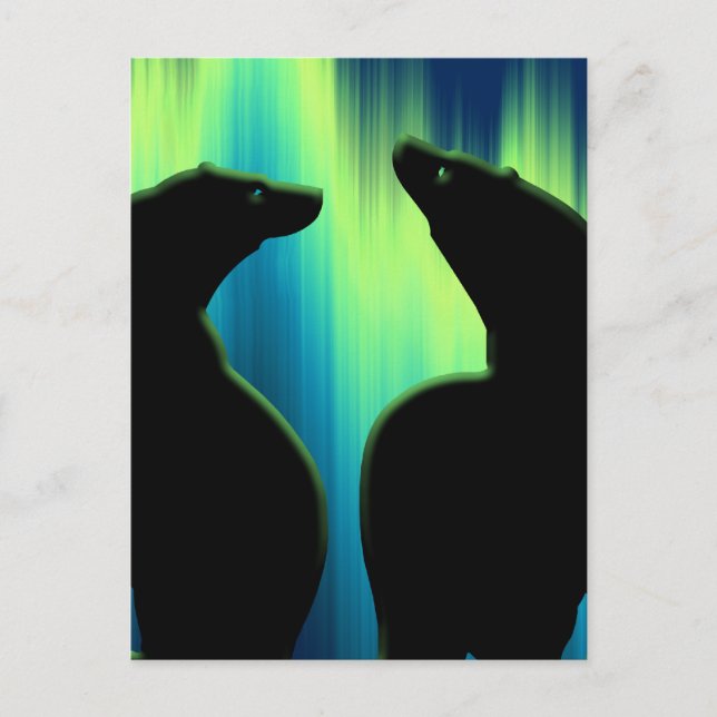Bären Postcard Native Aurora Bären Art Cards Postkarte (Vorderseite)