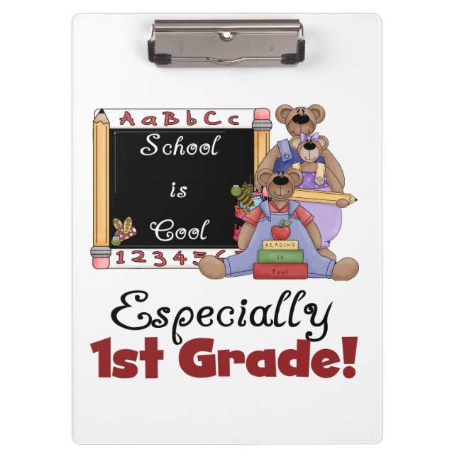 Bären schulen ist cooles 1. Grad-Klemmbrett Klemmbrett (Vorderseite)