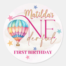 Bären Sie in einem Pink Balloon Baby Stickers