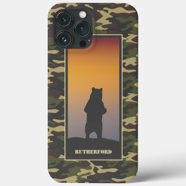 Bären Stehend und Camouflage Case-Mate iPhone Hülle (Rückseite)