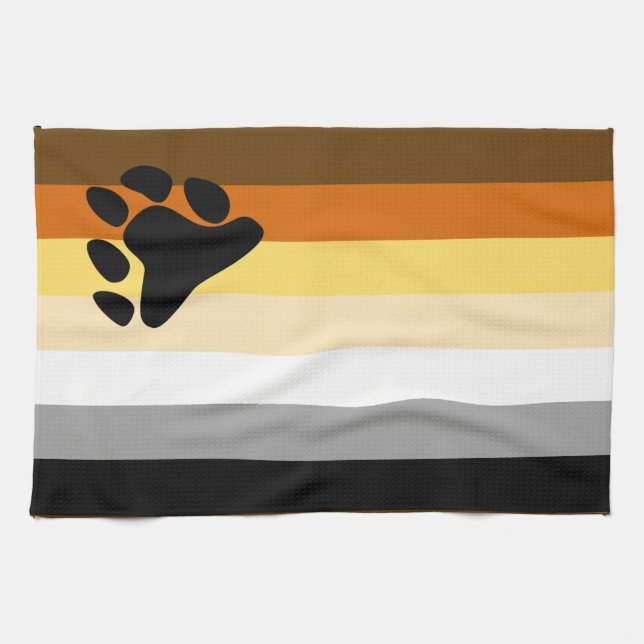 Bären-Stolz-Flagge Geschirrtuch (Horizontal)