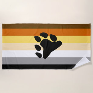 Bären-Stolzflagge mit Pfote Strandtuch