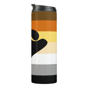 Bären-Stolzflagge mit Pfote Thermosbecher
