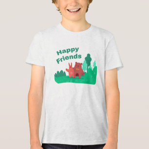 Bären und Kaninchen der besten Freunde Tri-Blend Shirt