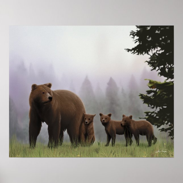 Bären und Knochen Poster (Vorne)