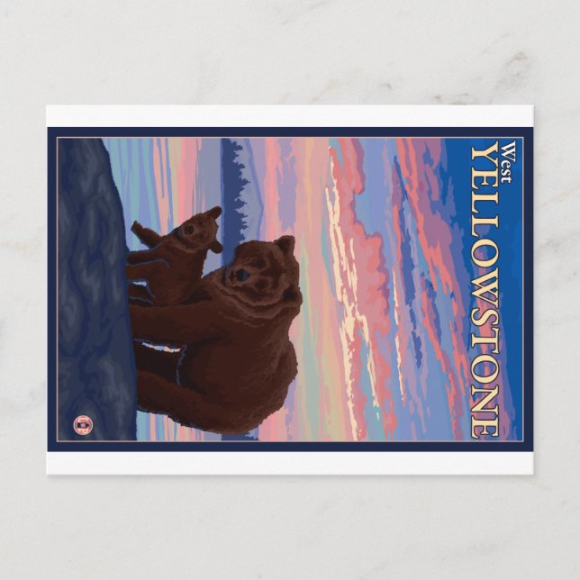 Bären und Krub - West-Gelbstein, Montana Postkarte (Vorderseite)