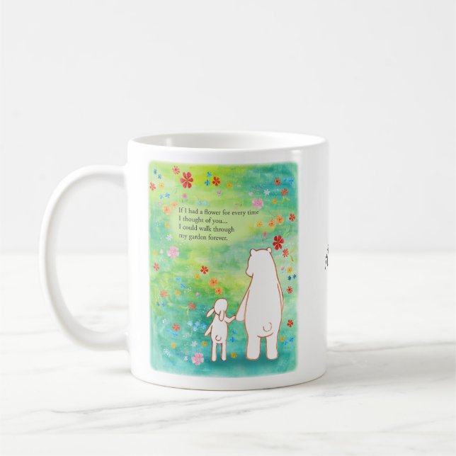 Bären und sonnige romantische Gedicht Zitat Indivi Kaffeetasse (Links)