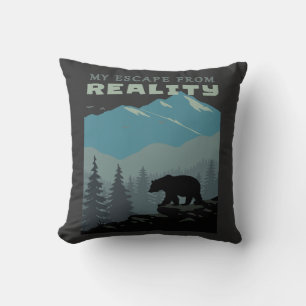 Bären Wildlife Mountains entkommen Realität TShirt Kissen
