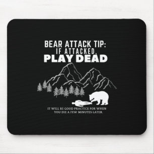 Bärenangriff-Tipp Lustiger Camping-Wander-Outdoor- Mousepad