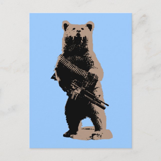 Bärenarme Grizzlybär Postkarte (Vorderseite)