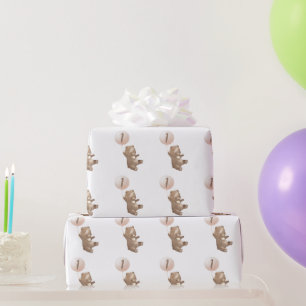 Bärenballon Geburtstagswrapping Paper Geschenkpapier