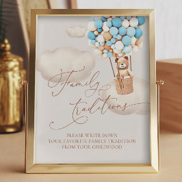 Bärenballons Lieblings-Familientraditionen Untersc Fotodruck