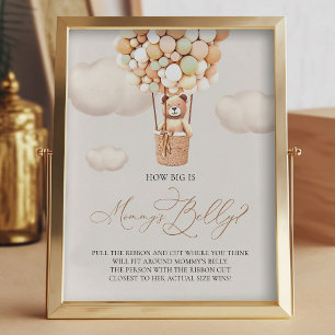 Bärenballons - Wie groß ist Mommy's Bauch - Zeiche Fotodruck