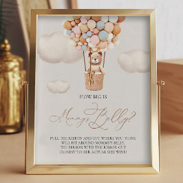 Bärenballons - Wie groß ist Mommy's Bauch - Zeiche Fotodruck