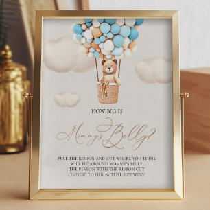 Bärenballons - Wie groß ist Mommy's Bauch - Zeiche Fotodruck