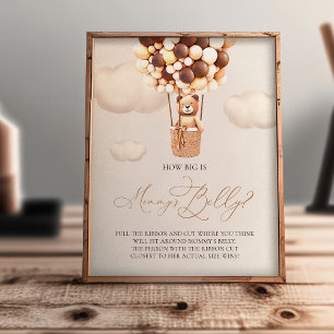 Bärenballons - Wie groß ist Mommy's Bauch - Zeiche Fotodruck