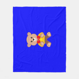 Bärenblau Fleecedecke