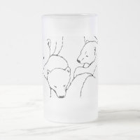 Bärenblume Tasse Glasblase Mother & Cubs Bären Tas