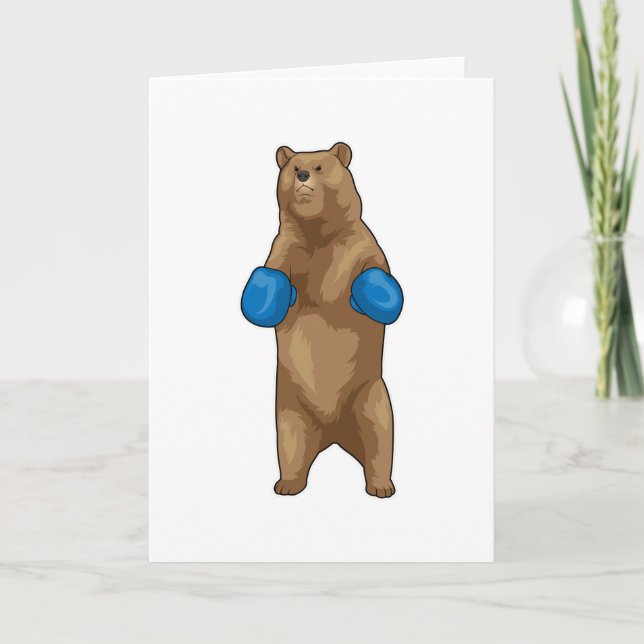 Bärenboxer Boxhandschuhe Karte (Vorderseite)