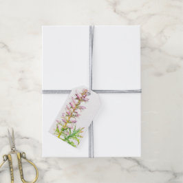 Bärenbrauen rosa Blume Aquarellmarke Geschenkanhänger