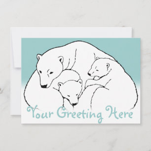 Bäreneinladungen Personalisiert Polar Bären Cubs C Einladung