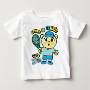 Bärenennisspieler Baby T-shirt