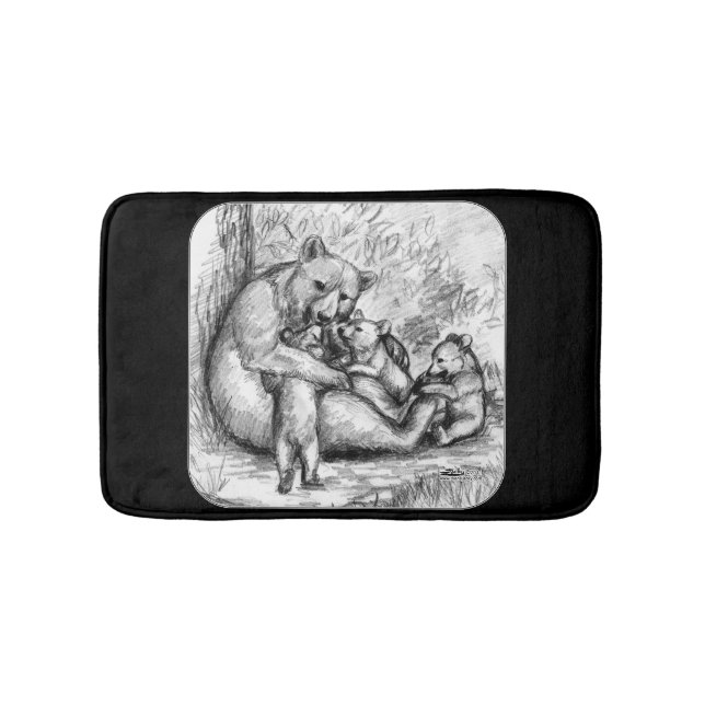 Bärenfamilie Badematte (Vorderseite)