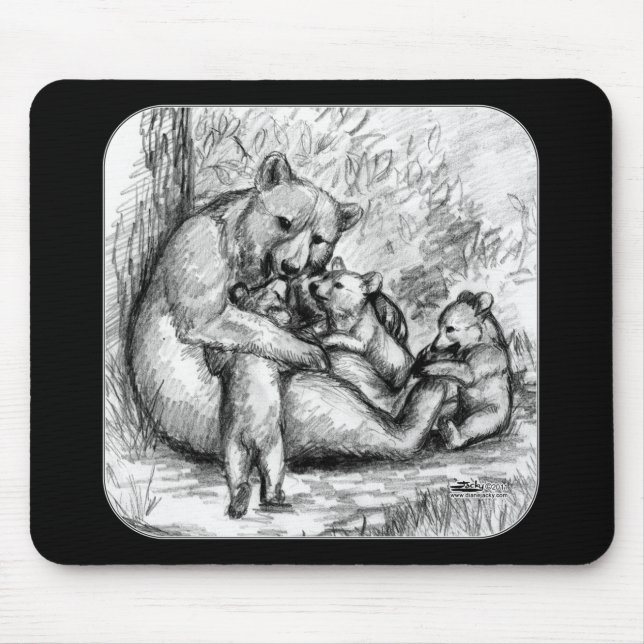 Bärenfamilie Mousepad (Vorne)