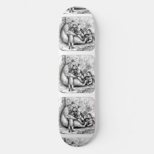 Bärenfamilie Skateboard (Vorderseite)