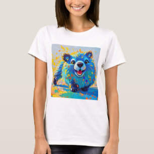 Bärenfarbenes abstraktes Tierkunstdesign T-Shirt