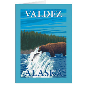 Bärenfischerei in Fluss - Valdez, Alaska