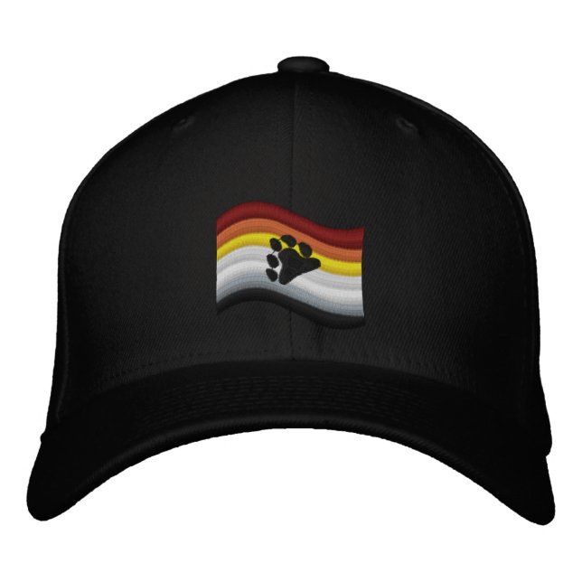 Bärenflagge Bestickte Baseballkappe (Vorderseite)