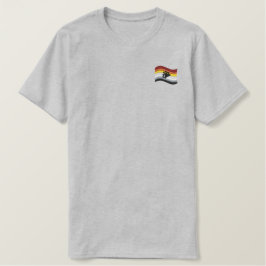 Bärenflagge bestickter T - Shirt