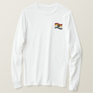 Bärenflagge besticktes Shirt