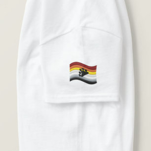 Bärenflagge besticktes Shirt