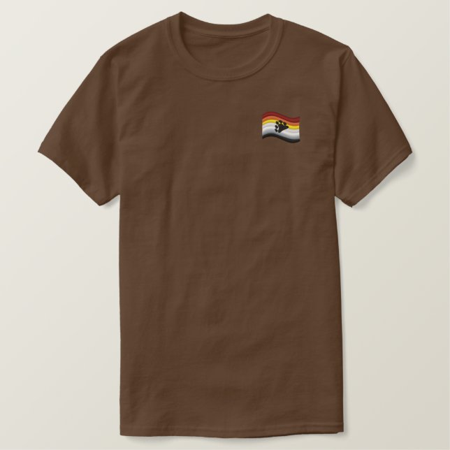 Bärenflagge Besticktes T-Shirt (Design vorne)