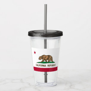 Bärenflagge der Republik Kalifornien: Cali Golden Acryltrinkbecher