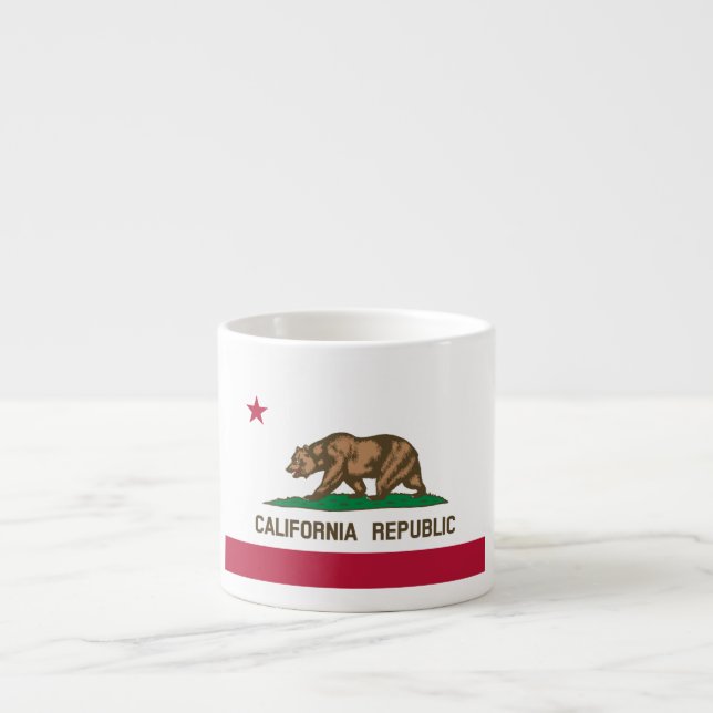 Bärenflagge der Republik Kalifornien: Cali Golden  Espressotasse (Vorderseite)