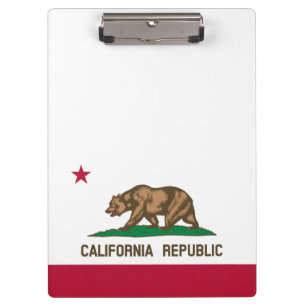 Bärenflagge der Republik Kalifornien: Cali Golden  Klemmbrett