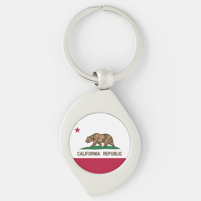 Bärenflagge der Republik Kalifornien: Cali Golden  Schlüsselanhänger (Vorderseite)