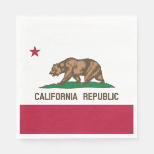 Bärenflagge der Republik Kalifornien: Cali Golden  Serviette